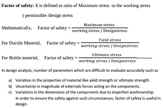 Defining Factor of Safety for Design and Use